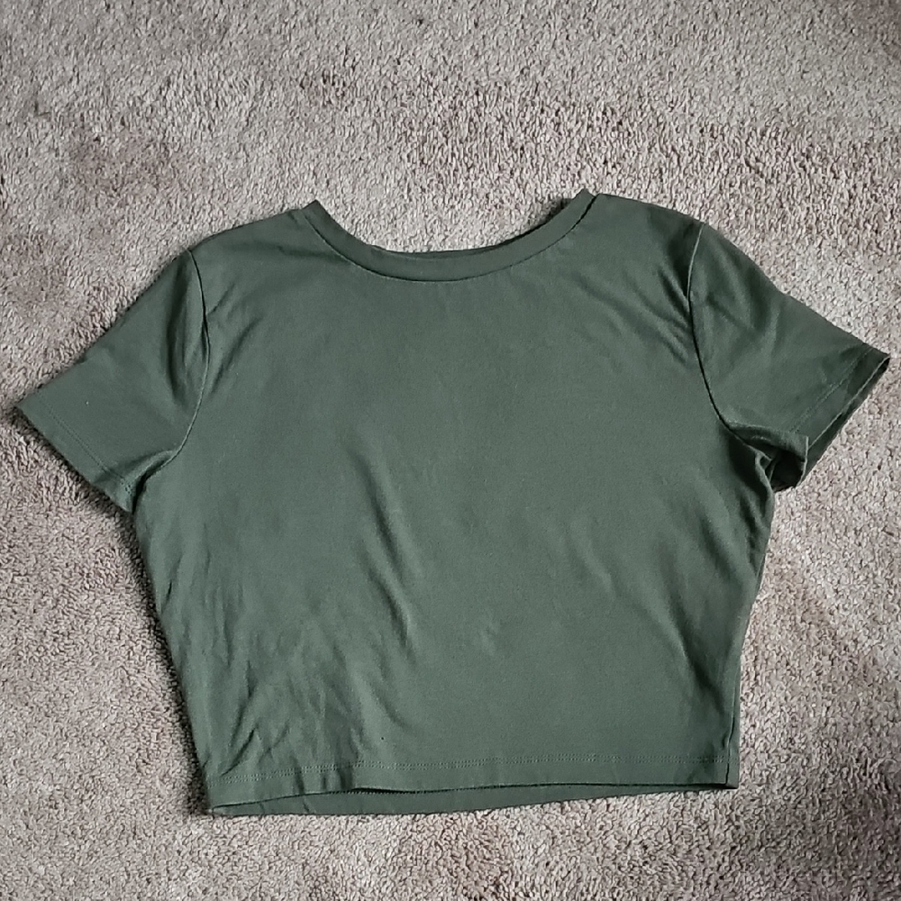 Wild Fable Dark Green Crop Top